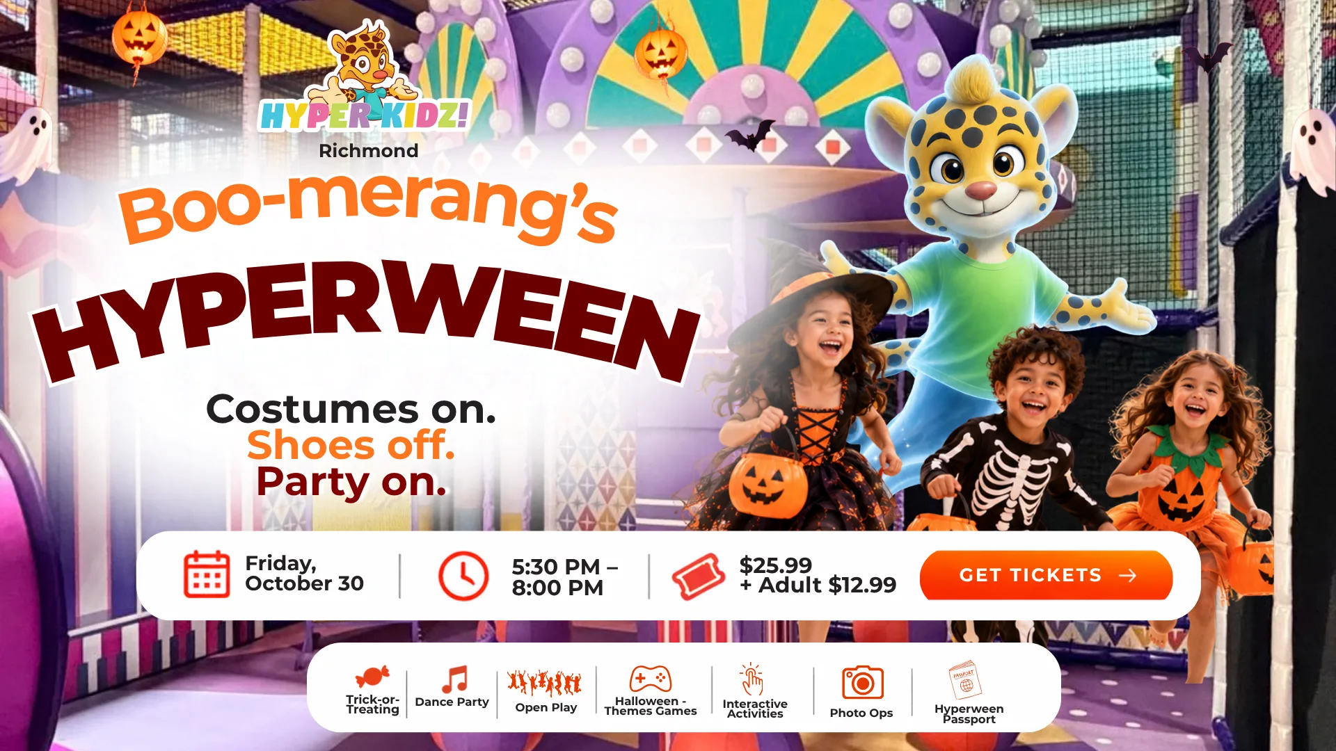 Boo-merang's HyperWeen at Hyper Kidz Richmond – Halloween fun for kids in Richmond VA